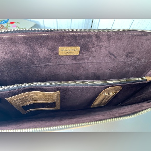 Vintage Aspinal of London Brown Leather Document File Folder Full Zip - Picture 5 of 11